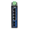 Nevaldomas Gigabit Ethernet jungiklis TRENDnet TI-G51SC, 4x RJ-45 10/100/1000, 10 Gbit/s pralaidumas, 2000 MAC, 9–60 V, montuojamas ant sienos