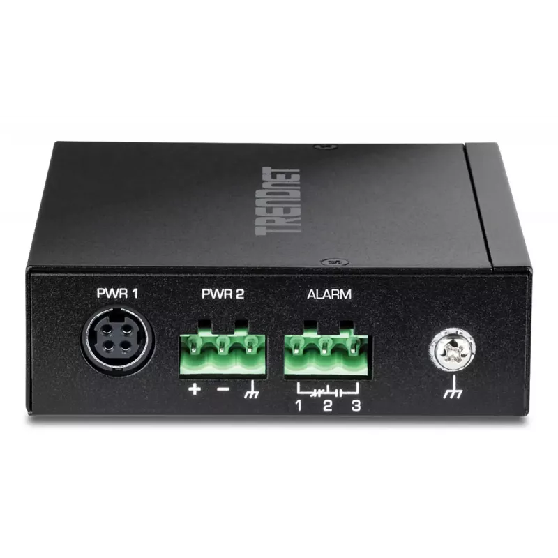 Nevaldomas Gigabit Ethernet jungiklis TRENDnet TI-G51SC, 4x RJ-45 10/100/1000, 10 Gbit/s pralaidumas, 2000 MAC, 9–60 V, montuojamas ant sienos