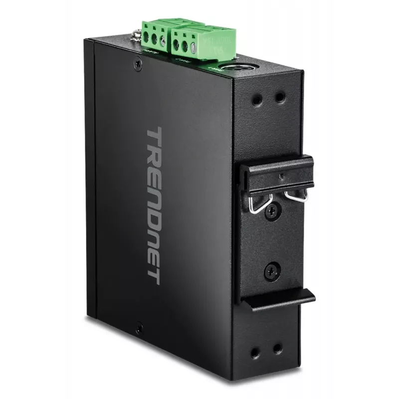 Nevaldomas Gigabit Ethernet jungiklis TRENDnet TI-G51SC, 4x RJ-45 10/100/1000, 10 Gbit/s pralaidumas, 2000 MAC, 9–60 V, montuojamas ant sienos