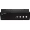 KVM jungiklis Trendnet TK-440DP 4 prievadų, dviejų monitorių, DisplayPort, juodas sidabrinis