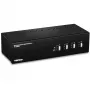 KVM jungiklis Trendnet TK-440DP 4 prievadų, dviejų monitorių, DisplayPort, juodas sidabrinis