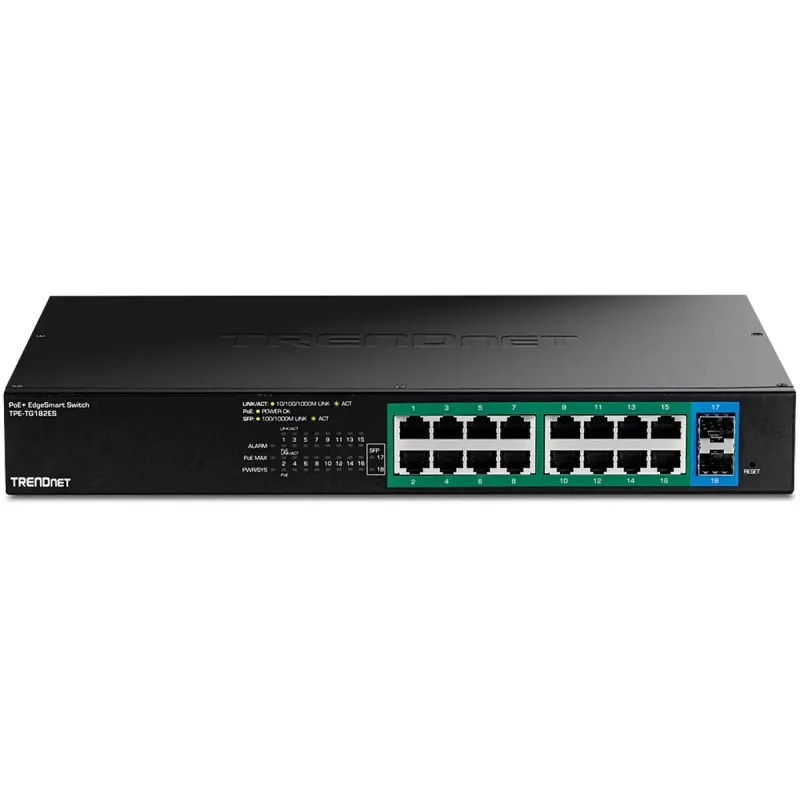 Valdomas tinklo jungiklis Trendnet TPE-TG182ES 16 prievadų Gigabit Ethernet PoE