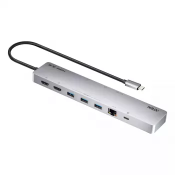USB-C stotelė ATEN UH3240 sidabrinė, 3.5mm, HDMI, RJ-45, USB 3.2