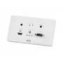 ATEN VE2812AEUT HDMI ir VGA HDBaseT siųstuvas su EU sieniniu lizdu / PoH (4K@100m)