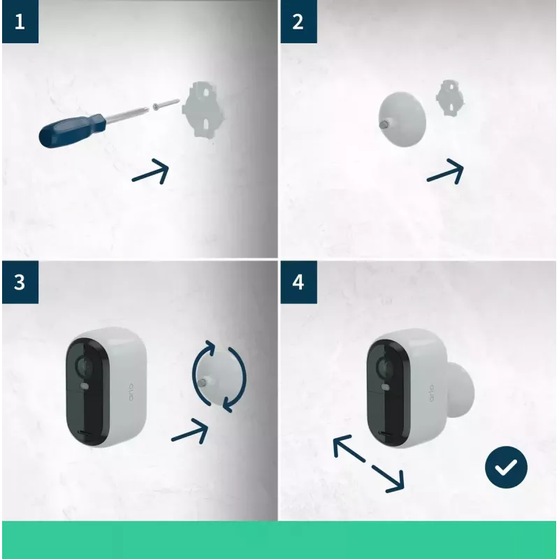 IP stebėjimo kamera Arlo Essential 2K 2560 x 1440 belaidė vidaus ir lauko