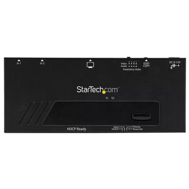 StarTech.com 2 prievadų HDMI jungiklis su automatiniu ir prioritetiniu perjungimu - 1080p