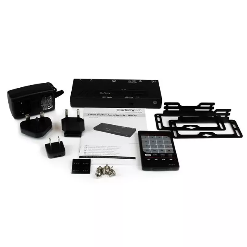 StarTech.com 2 prievadų HDMI jungiklis su automatiniu ir prioritetiniu perjungimu - 1080p