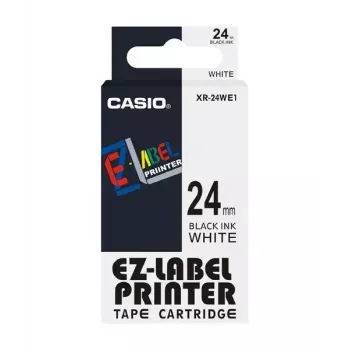 Juosta etikečių spausdinimui Casio XR-24WE1 Juoda ant baltos