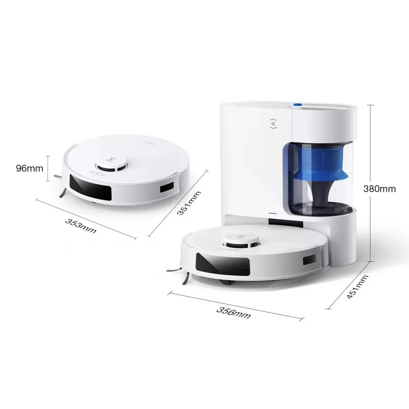 Robotinis dulkių siurblys Ecovacs Deebot N20e PLUS baltas – 2 viename: siurbimas ir šluostymas