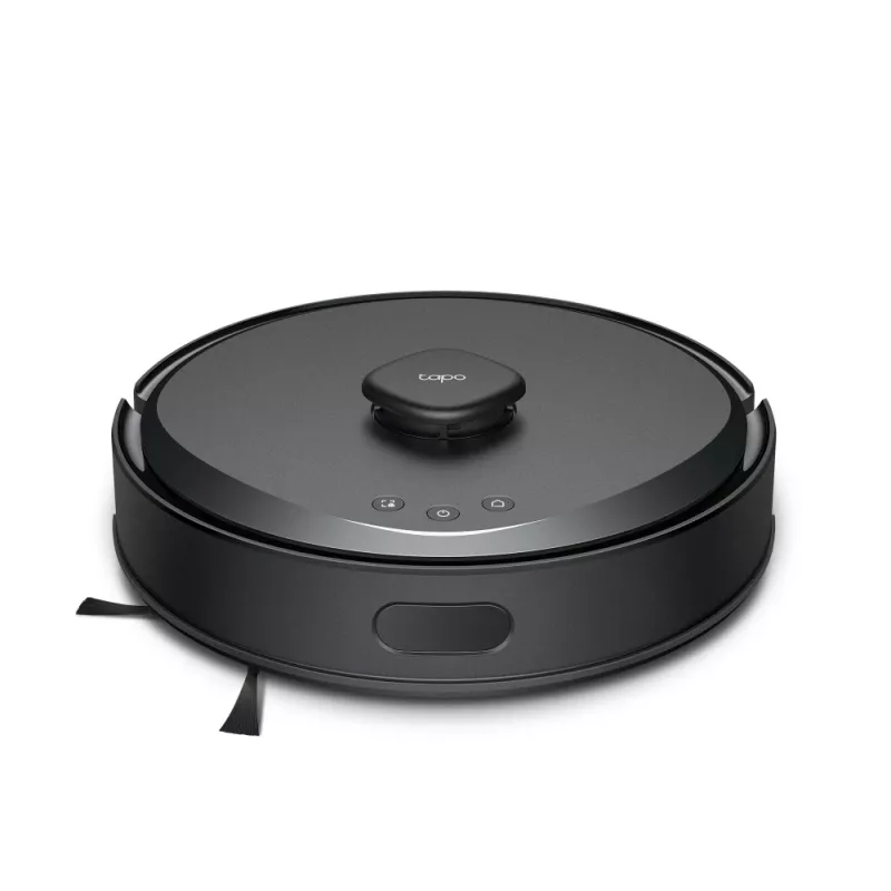 TP-Link Tapo robotinis dulkių siurblys, be maišelio, juodas, apvalus, su įkrovimu, 55 dB, 0,3 l