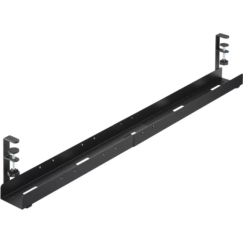 InLine Universalus kabelių vedimo bėgelis 3 lygiai (80/100/120 cm) montavimui po stalu, juodas