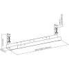 InLine Universalus kabelių vedimo bėgelis 3 lygiai (80/100/120 cm) montavimui po stalu, juodas