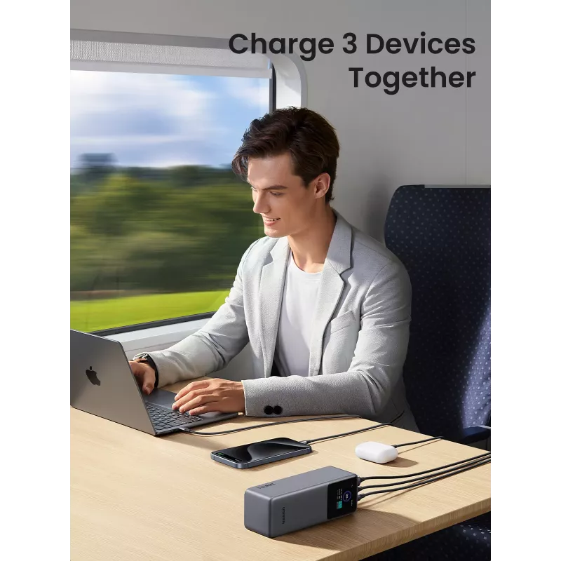 Ugreen 25000 mAh 200 W greito įkrovimo Powerbank pilka