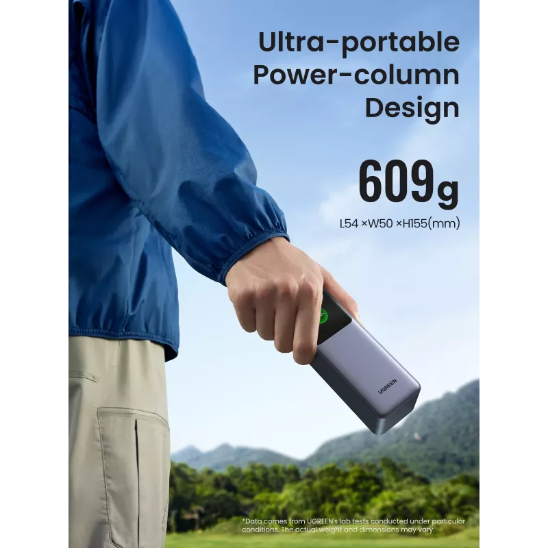 Ugreen 25000 mAh 200 W greito įkrovimo Powerbank pilka