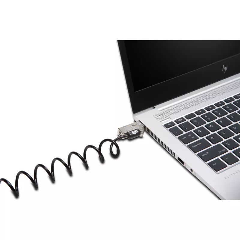 Kensington Slim NanoSaver 2.0 nešiojama spyna su raktu sidabrinė juoda 1.8m