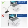ACT USB-C 4K MST dokų stotelė 2 HDMI monitoriams, Ethernet, USB-C, 3x USB-A, PD įkrovimo perdavimas ir 1 m atjungiamas kabelis