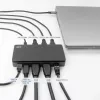 ACT USB-C 4K MST dokų stotelė 2 HDMI monitoriams, Ethernet, USB-C, 3x USB-A, PD įkrovimo perdavimas ir 1 m atjungiamas kabelis