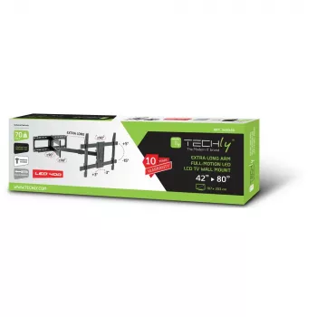 Techly ICA-PLB-721 TV laikiklis 2.03 m (80 colių) Juodas