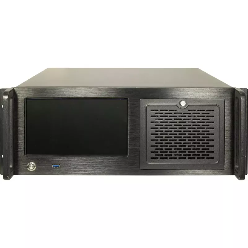 Serverio korpusas Inter-Tech 4U-4460 TFT Juodas 1x 120mm ventiliatorius 5.25 colio HDD