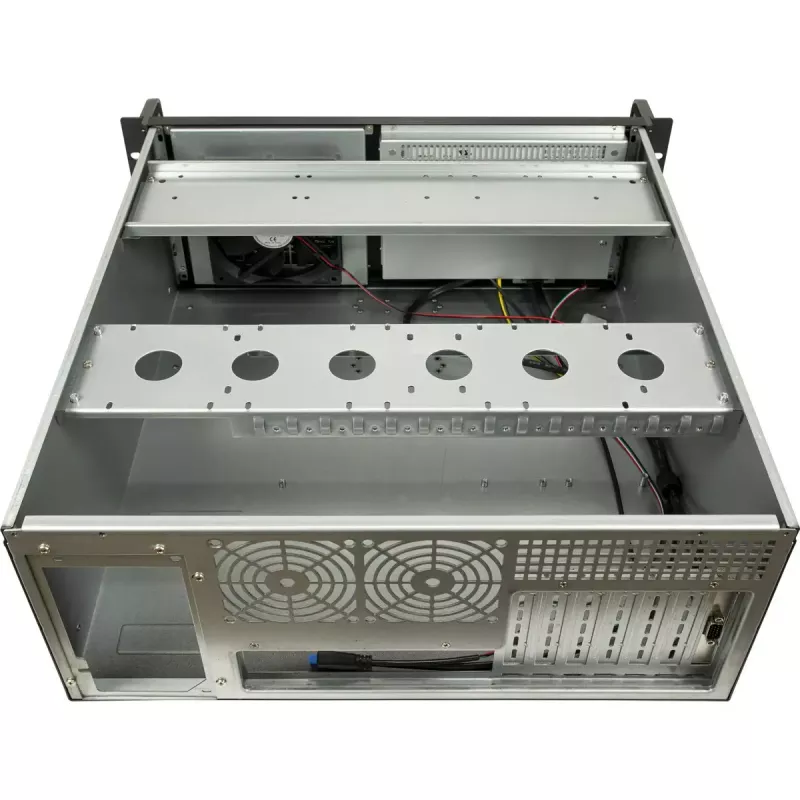 Serverio korpusas Inter-Tech 4U-4460 TFT Juodas 1x 120mm ventiliatorius 5.25 colio HDD