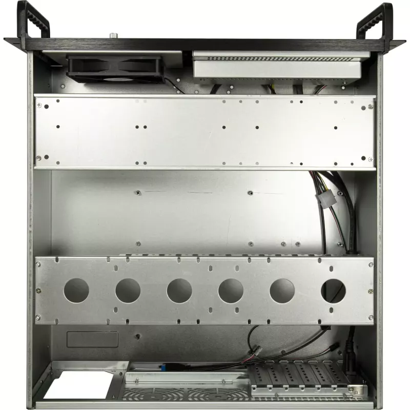 Serverio korpusas Inter-Tech 4U-4460 TFT Juodas 1x 120mm ventiliatorius 5.25 colio HDD