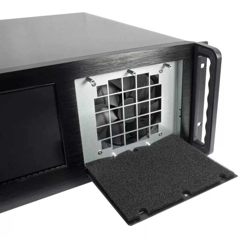 Serverio korpusas Inter-Tech 4U-4460 TFT Juodas 1x 120mm ventiliatorius 5.25 colio HDD