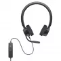 DELL Pro Stereo Headset WH3022, laidinis ausinių ir mikrofono rinkinys, skirtas biurui/skambučių centrui, 96 g, juoda