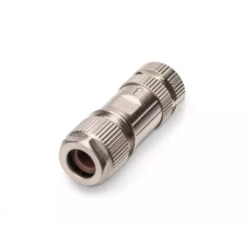 Digitus CAT 6A M12 X-coded IP67 kištukinis jungtis, sidabrinė