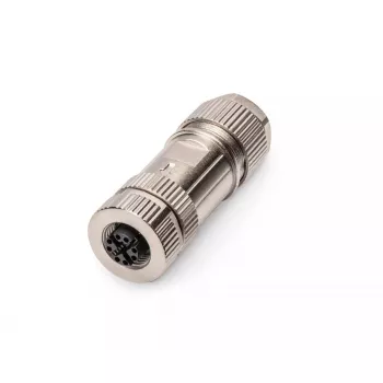 Digitus CAT 6A M12 X-coded IP67 kištukinis jungtis, sidabrinė