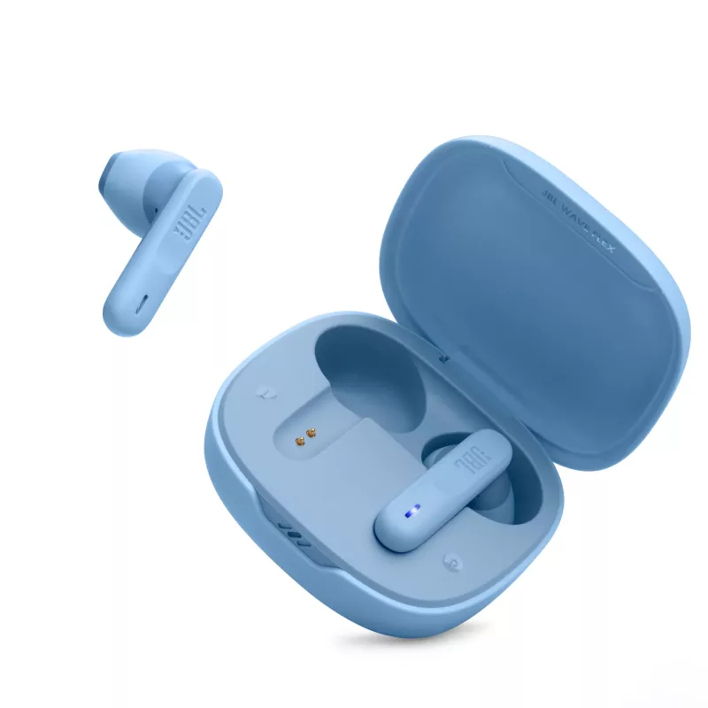 JBL Wave Flex Ausinės True Wireless Stereo (TWS) Į ausį Skambučiai/Muzika/Sportas/Kasdien Mėlyna