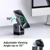 UGREEN W709 2-in-1 UNO Series Qi2 belaidis magnetinis greitasis įkroviklis 15W (juodai pilkas)