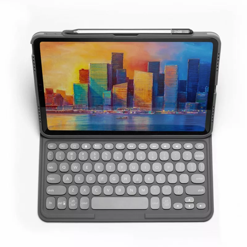 ZAGG Pro Keys klaviatūra, skirta Apple iPad Pro 11 (M4/M5), charcoal, UK išdėstymas