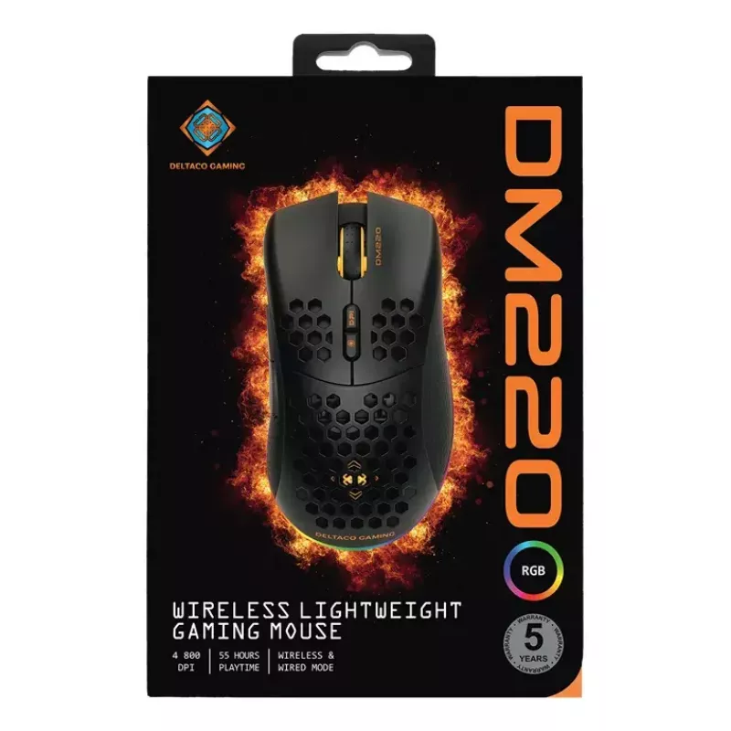 Bevielė pelė Deltaco GAM-120 RF USB Type-A