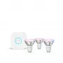 “Philips Hue White and colour ambience Essential” pradinis rinkinys: 3 GU10 protingos lemputės (345 lm)