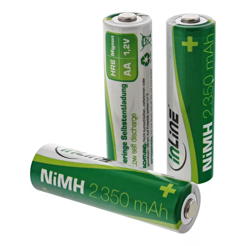 InLine įkraunama NiMH baterija, Mignon (AA), 2350mAh, paruošta naudojimui