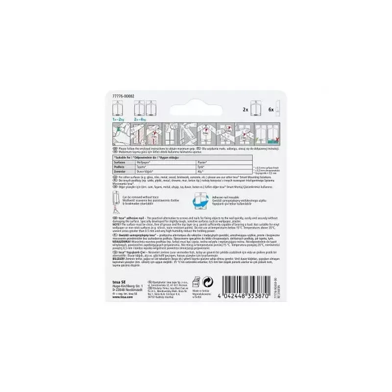 Kabinėjimo kabliukas TESA Adhesive Nail 77776-00000-00