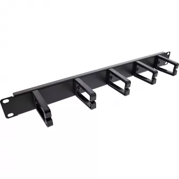 Kabelių tvarkymo panelė InLine 19110O 19 colių juoda metalinė 5 laikikliai