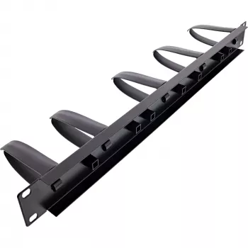InLine 19 inch kabelių tvarkymo panelė su 9 nuimamais plastikiniais laikikliais, RAL9005 juoda