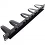 InLine 19 inch kabelių tvarkymo panelė su 9 nuimamais plastikiniais laikikliais, RAL9005 juoda