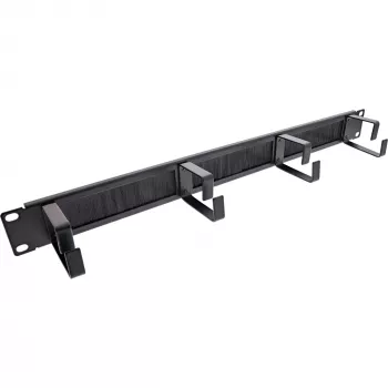Kabelių valdymo panelė InLine 19111L 1U Juoda 19 colių su šepetėlio įdėklu