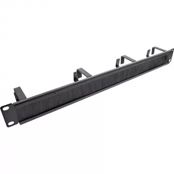 Kabelių valdymo panelė InLine 19111L 1U Juoda 19 colių su šepetėlio įdėklu