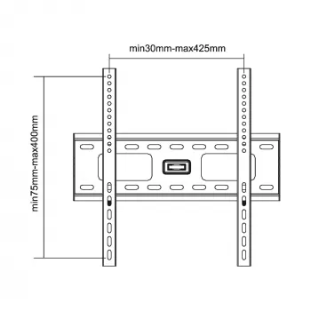 InLine sieninis laikiklis TFT / LED / Plazminiams 81–140 cm 32–55 col. max. 75 kg