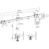 InLine stovas ant stalo dviems monitoriams iki 81 cm (32 colių), maks. 9 kg, 23108E