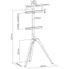 InLine medinis TV stovas tripodas 45-65 colių (114-165 cm), max 40 kg