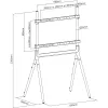 InLine Woodstand Studio medinis TV stovas, 49–70 colių (124–178 cm), iki 40 kg