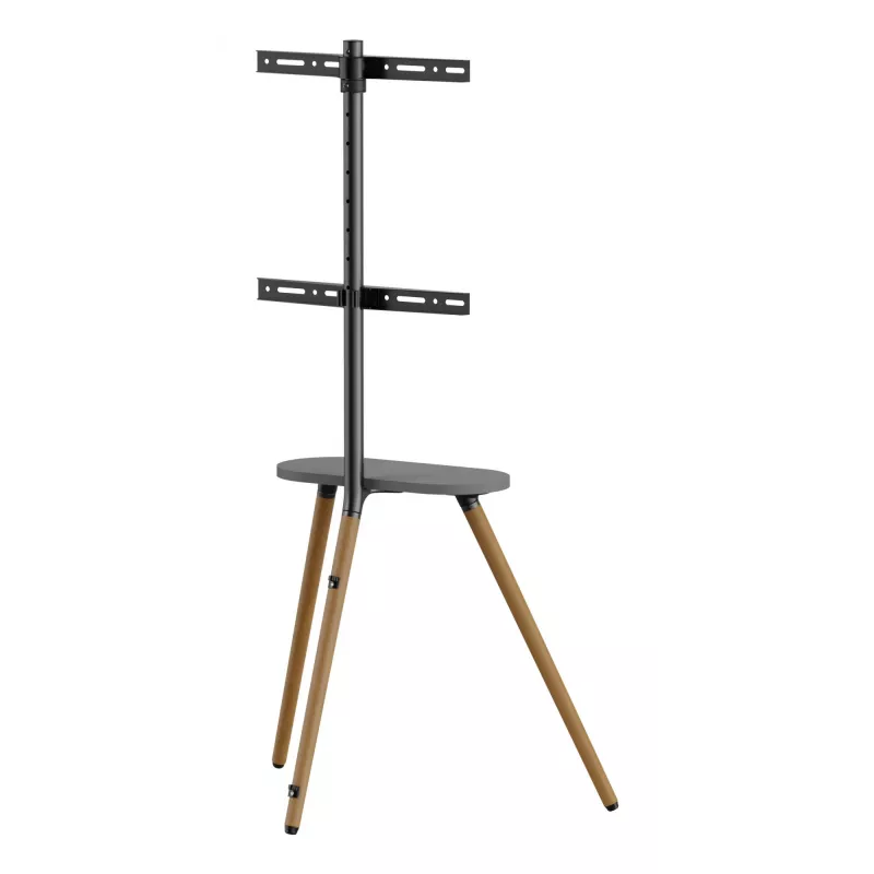 TV stovas InLine 23133W 43–65 colių ekranams su lentyna, laisvai pastatomas