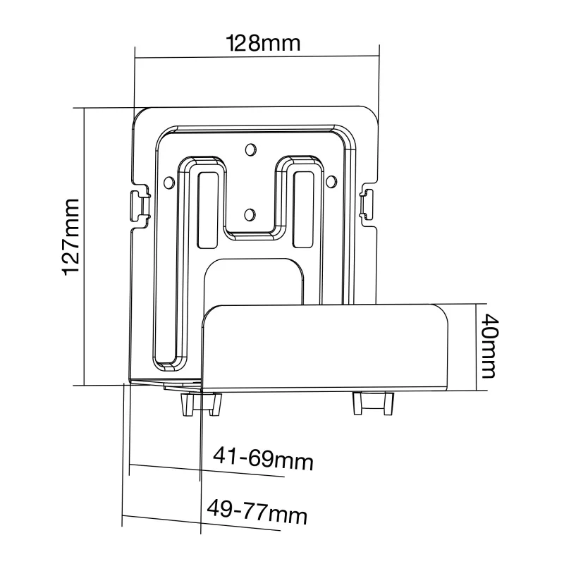 Pasyvus laikiklis InLine 23152C srautinių medijos dėžučių 41-69 mm