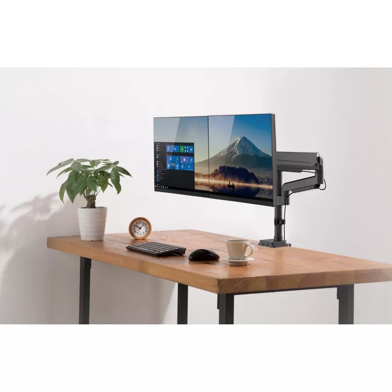 InLine stalinis laikiklis su keltuvu dviem monitoriams iki 82 cm (32 colių), 9 kg