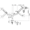 InLine stalinis laikiklis su keltuvu dviem monitoriams iki 82 cm (32 colių), 9 kg