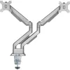 InLine stalo laikiklis su pakėlimu ir USB/Audio, 2 monitoriams iki 81 cm (32 col.) 9 kg, sidabrinis
